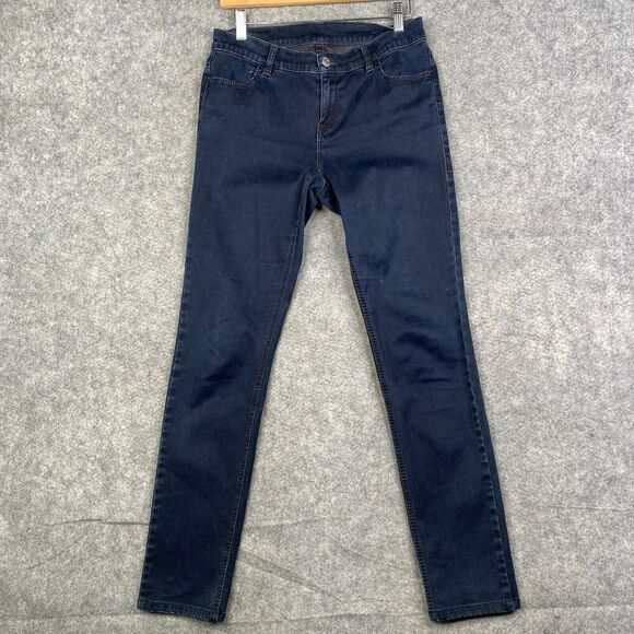 Bogner Women's Jeans Dark Blue Loose Fit High Rise Straight Leg Size US-10 Denim - Picture 1 of 12